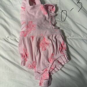 Pink Floral Baby Romper
